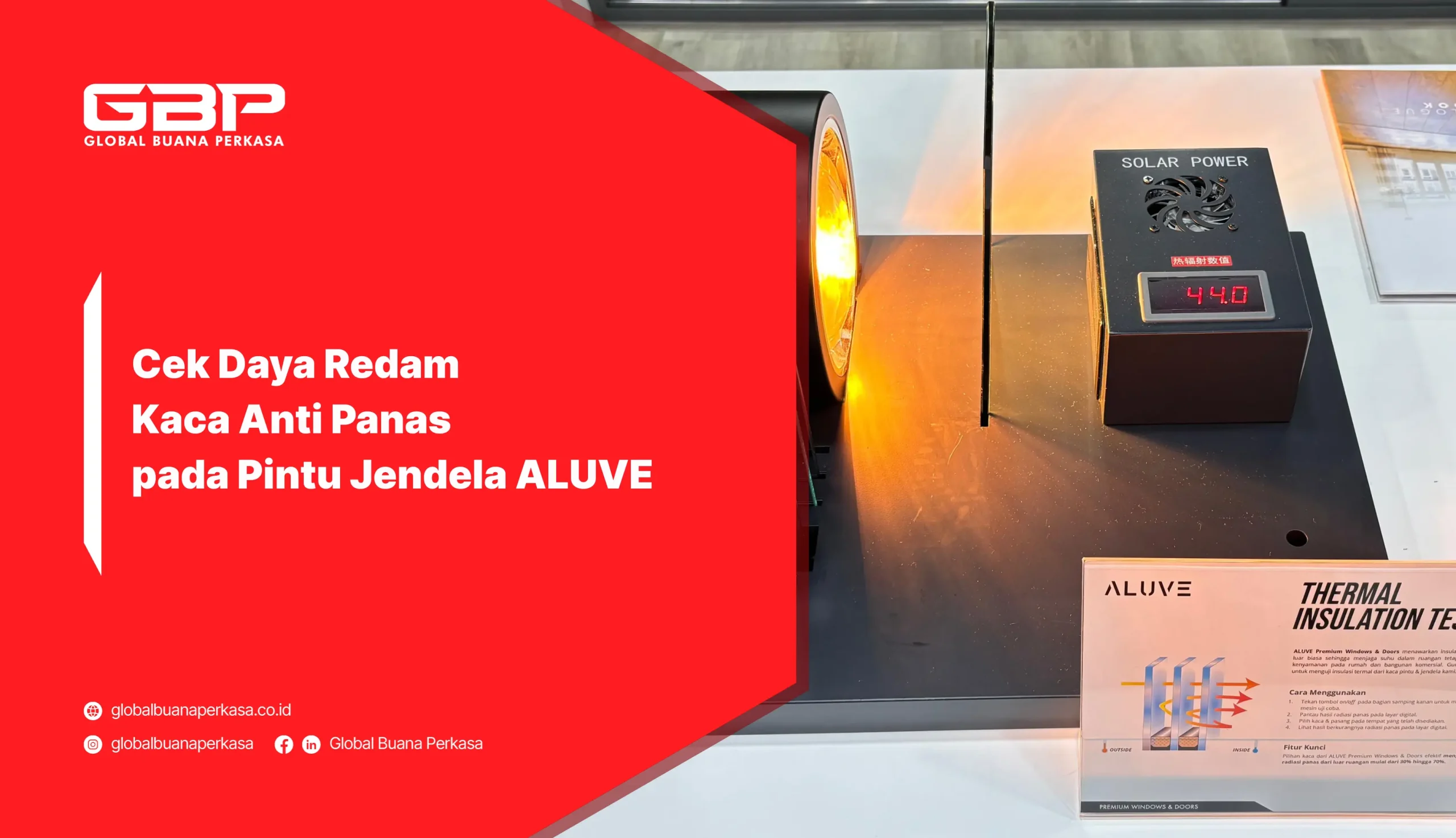 Cek Daya Redam Kaca Anti Panas pada Pintu Jendela ALUVE