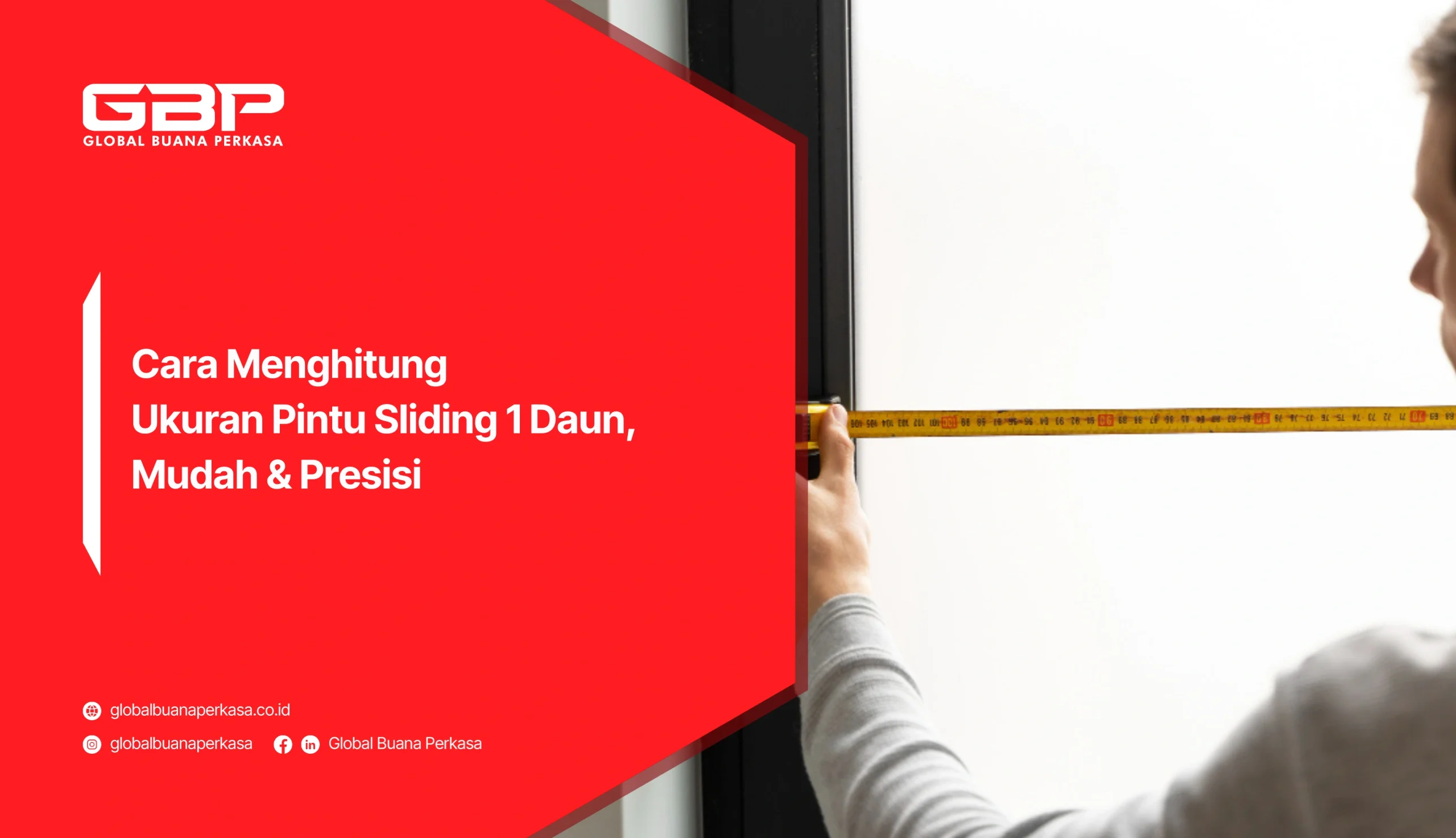 Cara Menghitung Ukuran Pintu Sliding 1 Daun, Mudah & Presisi