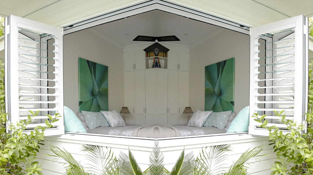 Kaca Nako Modern dengan Mekanisme Jendela Folding