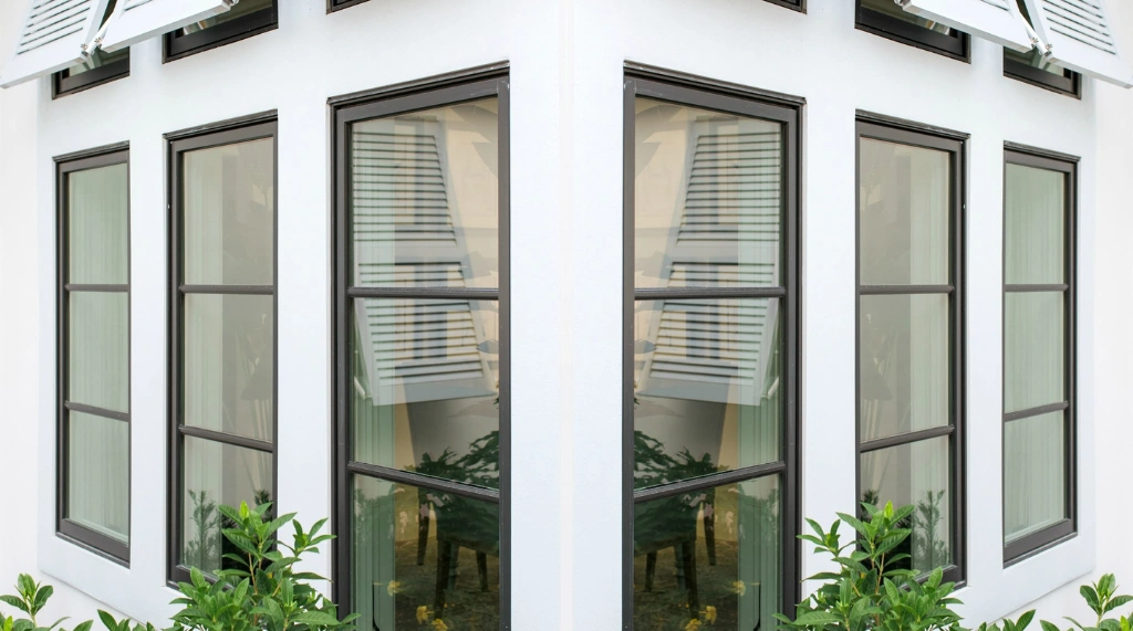 Kaca Motif Garis Horizontal