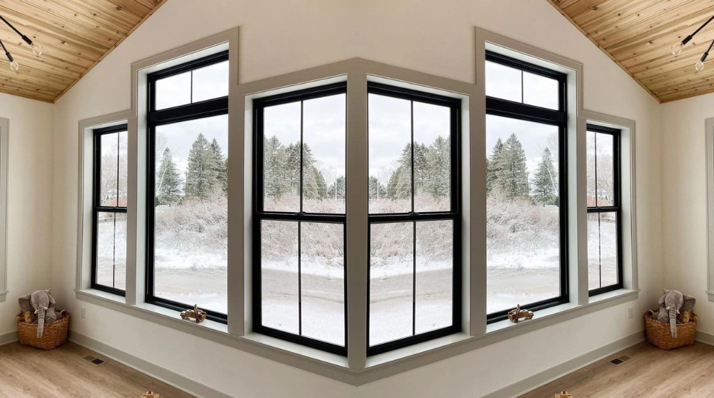 Kaca Motif Garis Vertikal