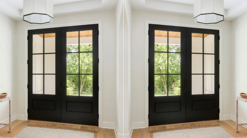 Pintu Kupu Tarung Hitam Doff Aluminium