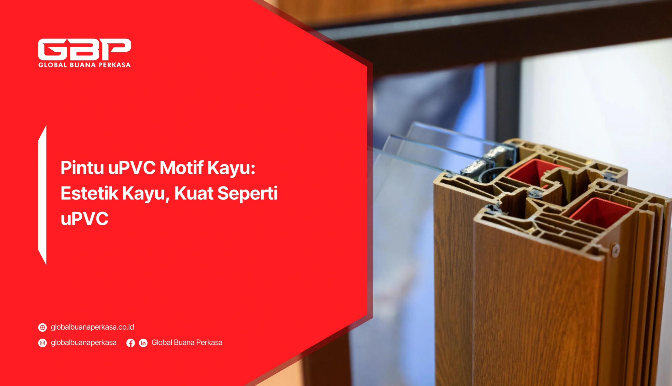 Pintu uPVC Motif Kayu: Estetik Kayu, Kuat Seperti uPVC