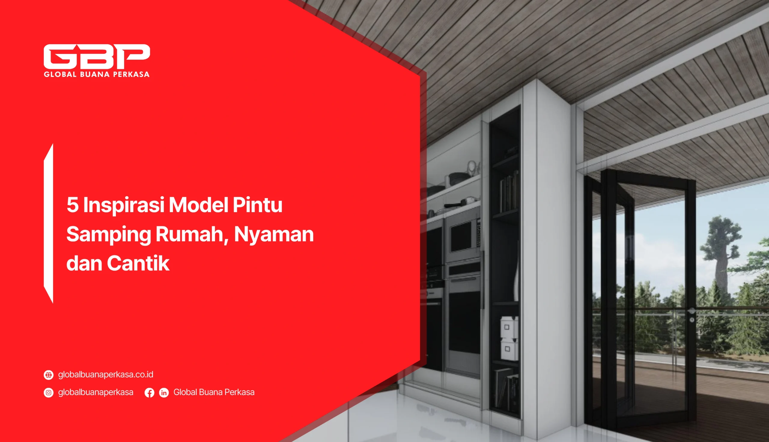 5 Inspirasi Model Pintu Samping Rumah, Nyaman dan Cantik