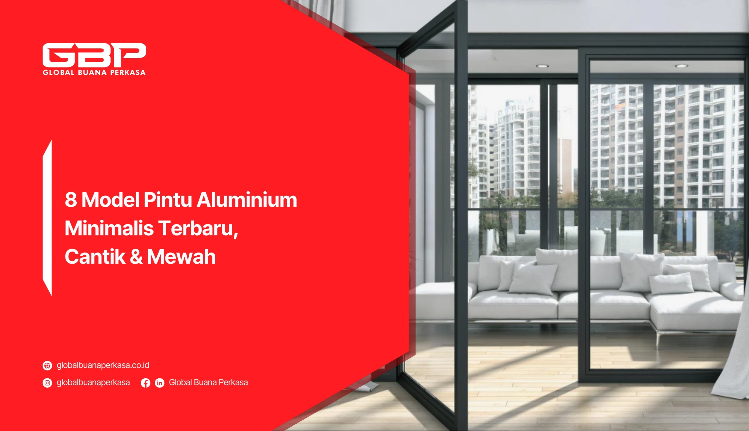 8 Model Pintu Aluminium Minimalis Terbaru, Cantik & Mewah