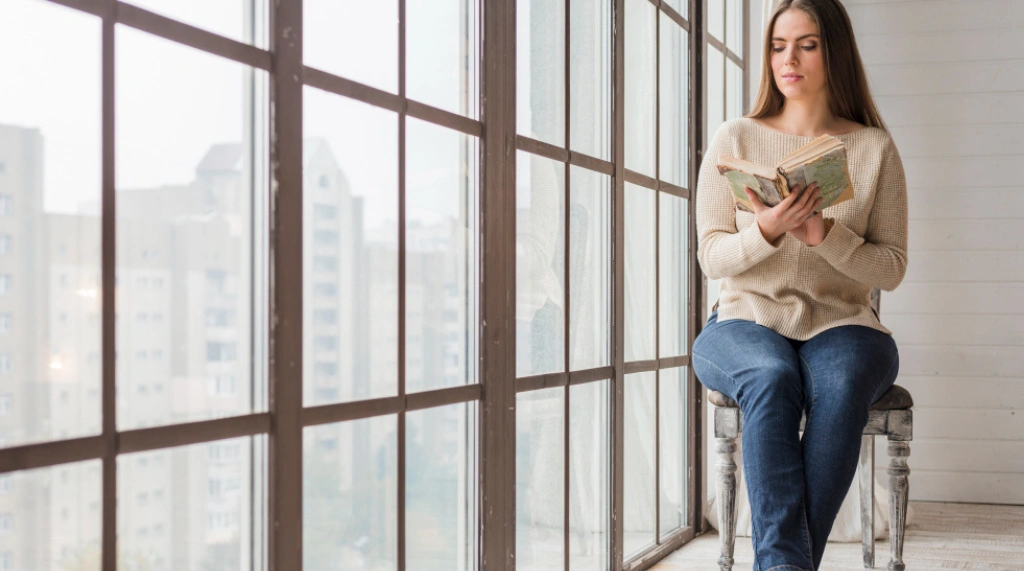 Jendela Aluminium dengan Grid