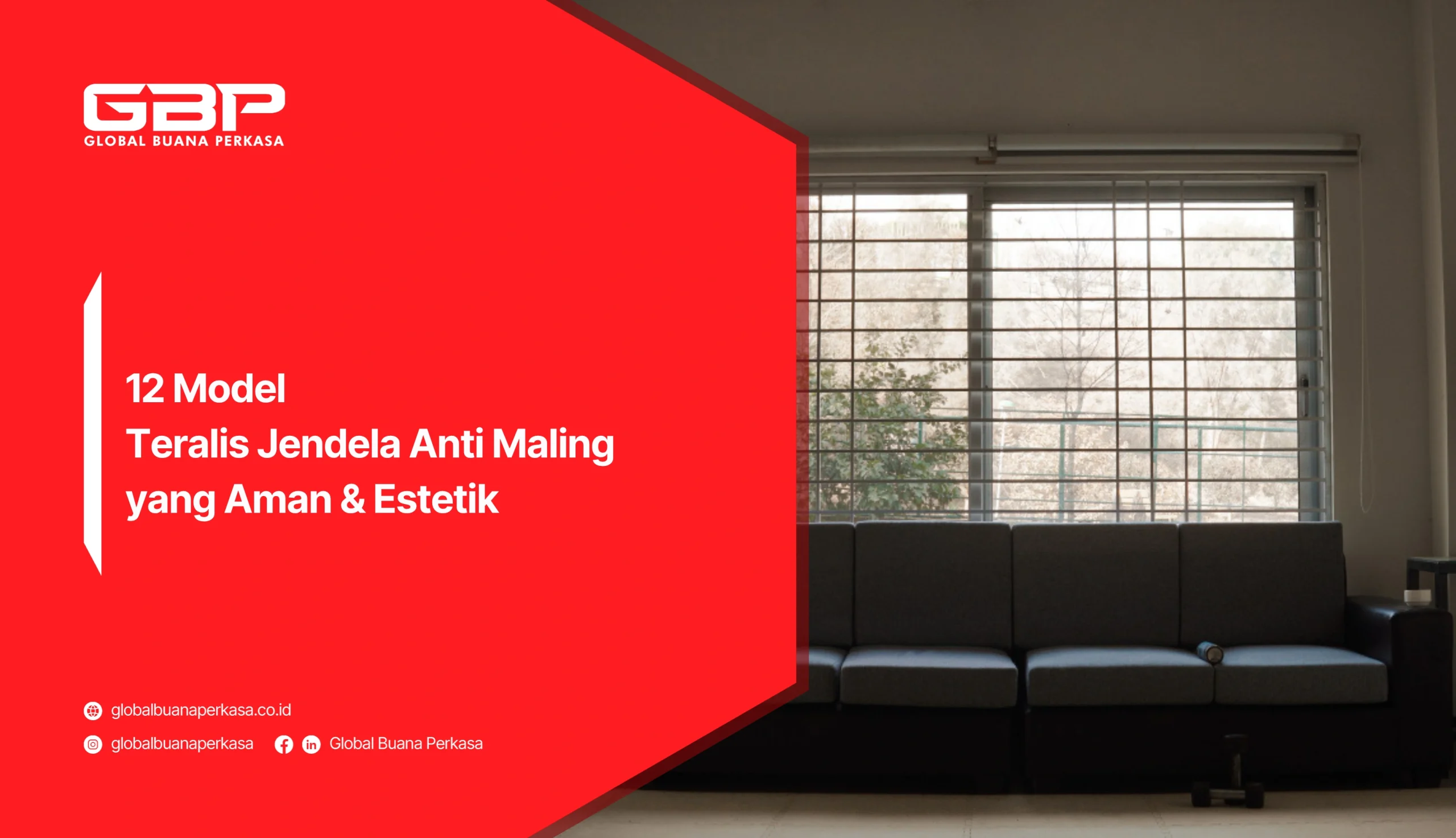 12 Model Teralis Jendela Anti Maling yang Aman & Estetik