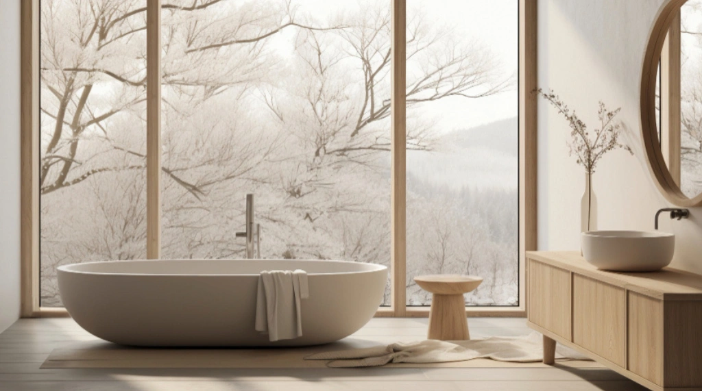 Kamar Mandi Minimalis Japandi