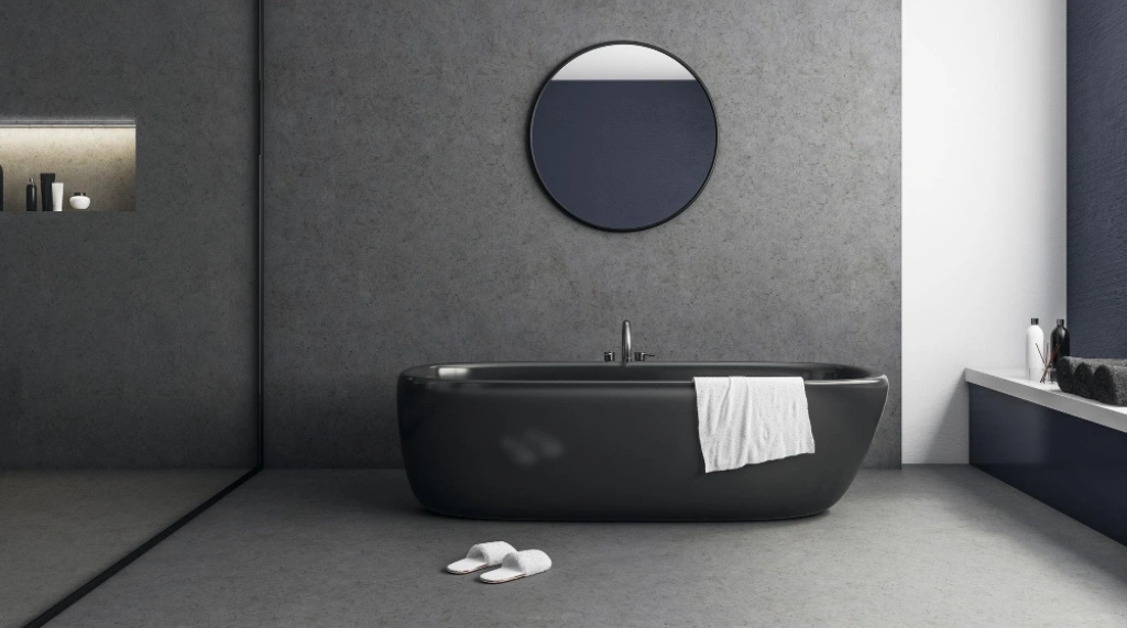 Kamar Mandi Minimalis Monokrom